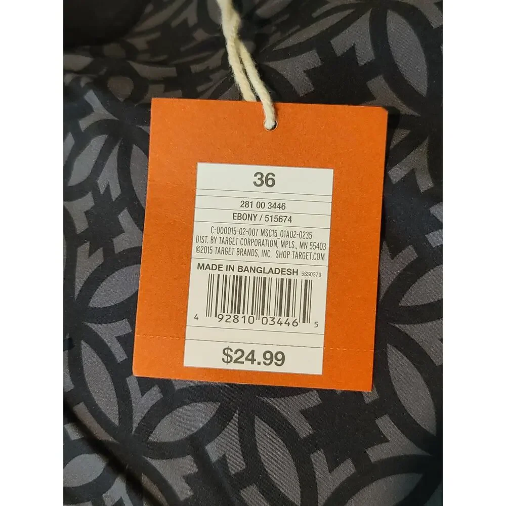 NEW Mossimo Supply Co swim board shorts - black geometric - 36